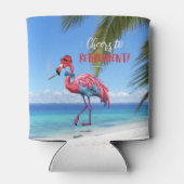 Proficiat aan Pensioen Cool Flamingo Tropical Beac Blikjeskoeler (Achterkant)