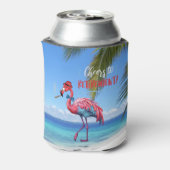 Proficiat aan Pensioen Cool Flamingo Tropical Beac Blikjeskoeler (Blikje Achterkant)
