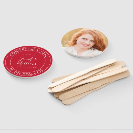 Proficiat aan The Afstuderen Red Handwaaier (Niet-gemonteerd)