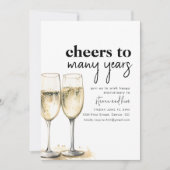 Proficiat aan vele jaren Jubileum Party Invite Kaart (Voorkant)