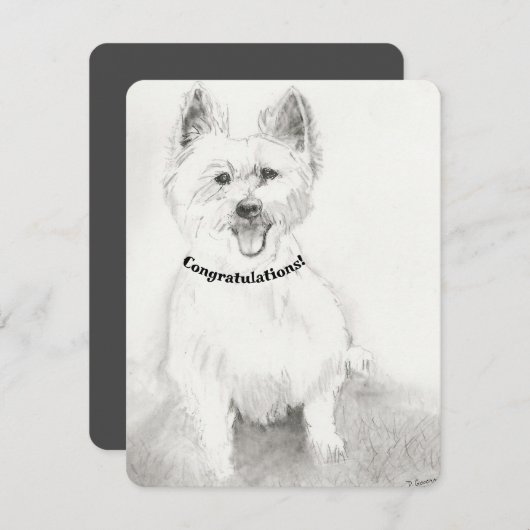 Proficiat Blanco Kaart (Voorkant / Achterkant)