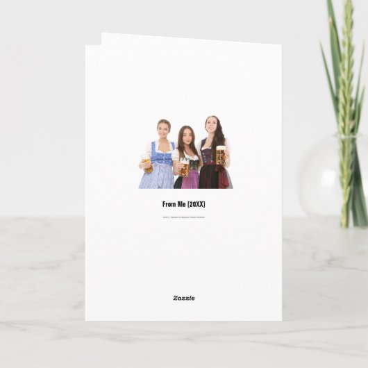 Proficiat en Beer Broer Verjaardag Kaart (Achterkant)