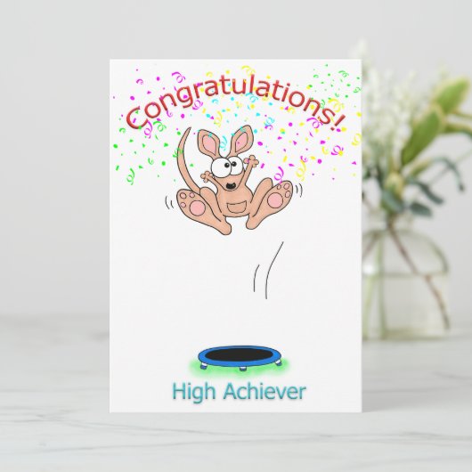 Proficiat High Achiever Kaart (Staand voorkant)
