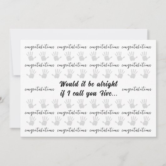 Proficiat High Five eren elke prestatie Feestdagenkaart (Voorkant)