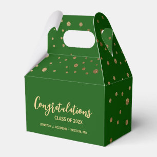 Proficiat klasse van 2024 Afstudeerder Groen Goud Bedankdoosjes