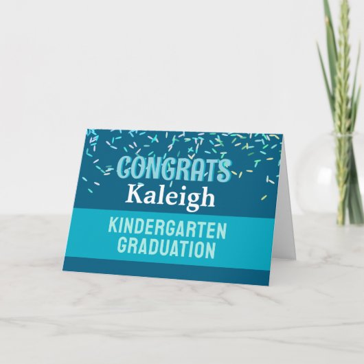 Proficiat!! Kleuterschool afstuderen kaart! Kaart (Voorkant)