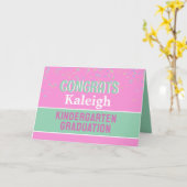 Proficiat!! Kleuterschool afstuderen kaart! Kaart (Gele Bloem)