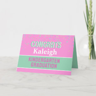 Proficiat!! Kleuterschool afstuderen kaart! Kaart