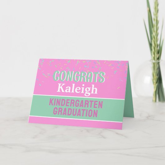 Proficiat!! Kleuterschool afstuderen kaart! Kaart (Voorkant)