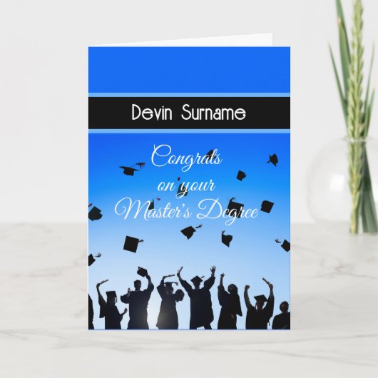 Proficiat Master's Degree Afstudeerder Kaart (Voorkant)