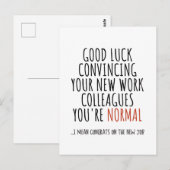 proficiat met de nieuwe baan briefkaart (Voorkant / Achterkant)