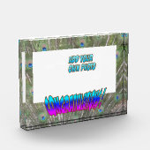 Proficiat Peacock F. Cust. Kleurenfotoblok Fotoblokken (Links)