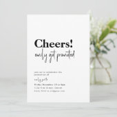 Proficiat, Promotie Nieuwe Job Party Uitnodigen Kaart (Staand voorkant)