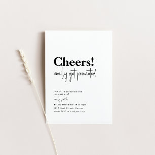 Proficiat, Promotie Nieuwe Job Party Uitnodigen Kaart