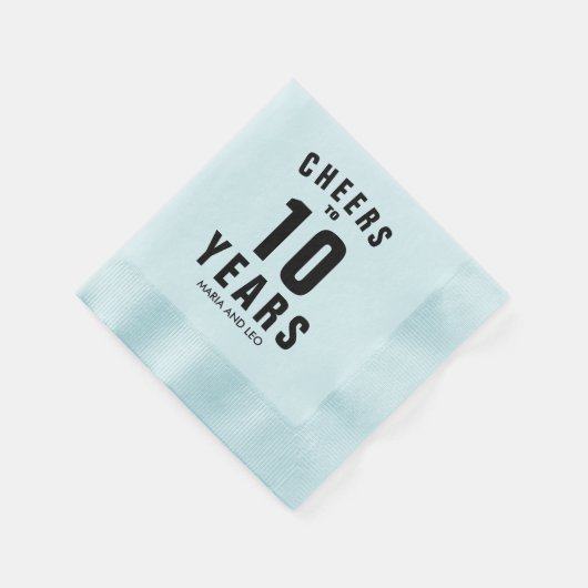 Proficiat van de 10e bruiloft feest servet (Hoek)