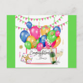 Proficiat viering briefkaart (Voorkant)