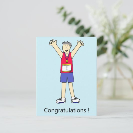 Proficiat voor hem. briefkaart (Staand voorkant)