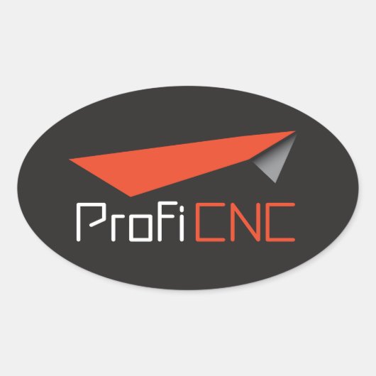 ProfiCNC Oval Sticker (Voorkant)