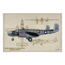 Profiel Art B-25 Mitchell Tuskegee Airmen