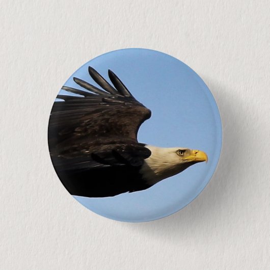 Profiel Bald Eagle Ronde Button 3,2 Cm (Voorkant)