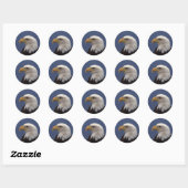 Profiel Bald Eagle Ronde Sticker (Vel)