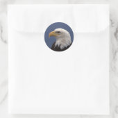 Profiel Bald Eagle Ronde Sticker (Tas)
