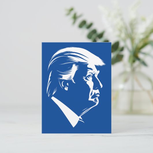 Profiel Donald Trump Briefkaart (Staand voorkant)