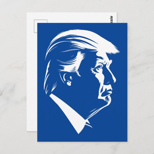 Profiel Donald Trump Briefkaart (Voorkant / Achterkant)