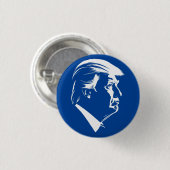 Profiel Donald Trump Ronde Button 3,2 Cm (Voorkant /achterkant)