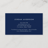 Profiel Foto Eenvoudige minimalistische bewerkbare Visitekaartje (Achterkant)