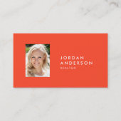 Profiel Foto Eenvoudige minimalistische bewerkbare Visitekaartje (Voorkant)