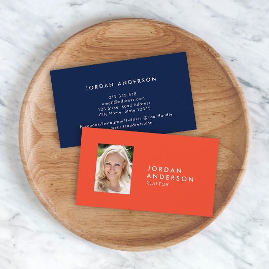 Profiel Foto Eenvoudige minimalistische bewerkbare Visitekaartje