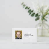 Profiel Foto Eenvoudige minimalistische bewerkbare Visitekaartje (Staand voorkant)