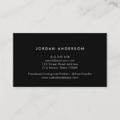 Profiel Foto Eenvoudige minimalistische bewerkbare Visitekaartje (Achterkant)