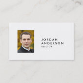 Profiel Foto Eenvoudige minimalistische bewerkbare Visitekaartje (Voorkant)