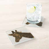 Profiel Giraffe opnieuw uitlijnen Glazen Onderzetter (Schuin)