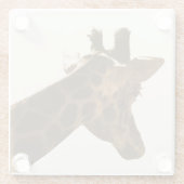 Profiel Giraffe opnieuw uitlijnen Glazen Onderzetter (Achterkant)