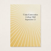 Profiel kaart voor Internationale Dag van de Vrede (Achterkant)