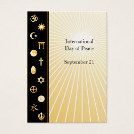 Profiel kaart voor Internationale Dag van de Vrede