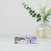 Profiel Kaart Zakelijk Zilveren Folie Parel Lang Mini Visitekaartje (Staand voorkant)