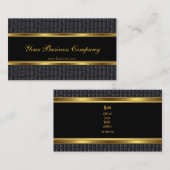 Profiel Lederen look Goud Zwart Elegant Classy Visitekaartje (Voorkant / Achterkant)