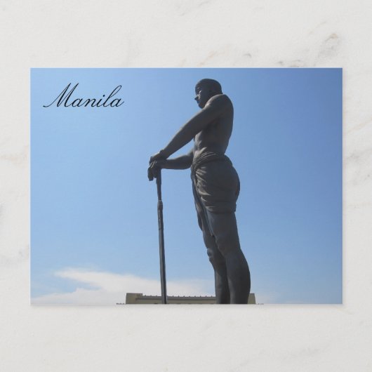 profiel manila standbeeld briefkaart (Voorkant)