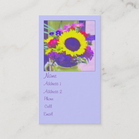 Profiel Neon Bouquet Visitekaartje (Voorkant)