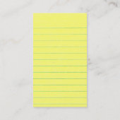 Profiel/notitiekaart! AnalogTwtr yelbk bekleed Visitekaartje (Achterkant)