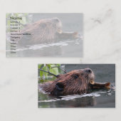 profiel of visitekaartje, bever visitekaartje (Voorkant / Achterkant)