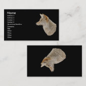profiel of visitekaartje, coyote visitekaartje (Voorkant / Achterkant)