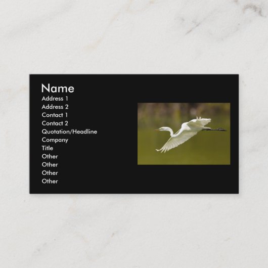 profiel of visitekaartje, normaal visitekaartje (Voorkant)