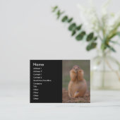 profiel of visitekaartje, prairiehond visitekaartje (Staand voorkant)