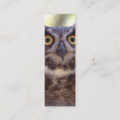 profiel of visitekaartje, uil mini visitekaartje (Achterkant)