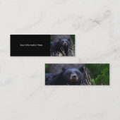 profiel of visitekaartje, zwart beer mini visitekaartje (Voorkant / Achterkant)